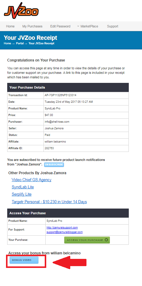 screen show how to get bonus